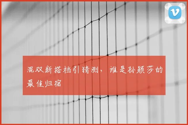 混双新搭档引猜测,谁是孙颖莎的最佳归宿